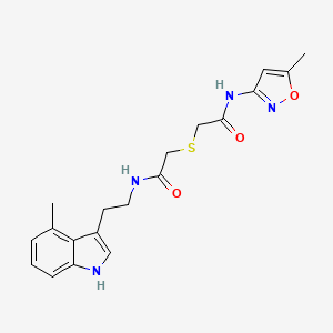 N-[2-(4-methyl-1H-indol-3-yl)ethyl]-2-[2-[(5-methyl-1,2-oxazol-3-yl)amino]-2-oxoethyl]sulfanylacetamide