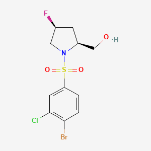 [(2S,4S)-1-(4-bromo-3-chlorophenyl)sulfonyl-4-fluoropyrrolidin-2-yl]methanol