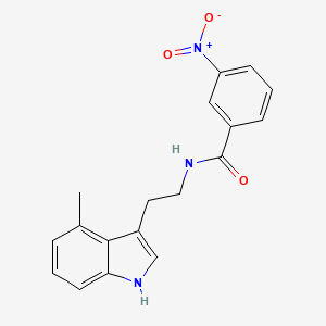 molecular formula C18H17N3O3 B7055103 N-[2-(4-methyl-1H-indol-3-yl)ethyl]-3-nitrobenzamide 