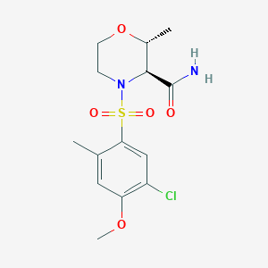 (2R,3S)-4-(5-chloro-4-methoxy-2-methylphenyl)sulfonyl-2-methylmorpholine-3-carboxamide