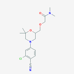 2-[[4-(3-chloro-4-cyanophenyl)-6,6-dimethylmorpholin-2-yl]methoxy]-N,N-dimethylacetamide