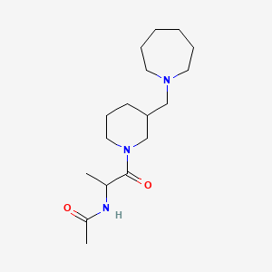 N-[1-[3-(azepan-1-ylmethyl)piperidin-1-yl]-1-oxopropan-2-yl]acetamide