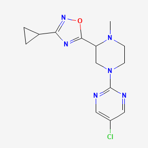 5-[4-(5-Chloropyrimidin-2-yl)-1-methylpiperazin-2-yl]-3-cyclopropyl-1,2,4-oxadiazole