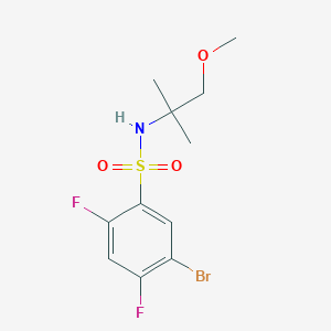 molecular formula C11H14BrF2NO3S B7055166 5-bromo-2,4-difluoro-N-(1-methoxy-2-methylpropan-2-yl)benzenesulfonamide 