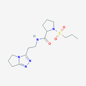 N-[2-(6,7-dihydro-5H-pyrrolo[2,1-c][1,2,4]triazol-3-yl)ethyl]-1-propylsulfonylpyrrolidine-2-carboxamide