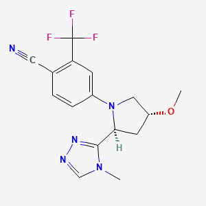 4-[(2S,4R)-4-methoxy-2-(4-methyl-1,2,4-triazol-3-yl)pyrrolidin-1-yl]-2-(trifluoromethyl)benzonitrile