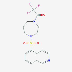 2,2,2-Trifluoro-1-(4-isoquinolin-5-ylsulfonyl-1,4-diazepan-1-yl)ethanone