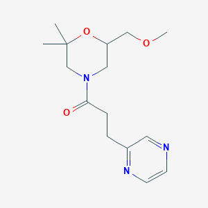 1-[6-(Methoxymethyl)-2,2-dimethylmorpholin-4-yl]-3-pyrazin-2-ylpropan-1-one