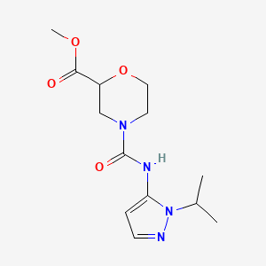 Methyl 4-[(2-propan-2-ylpyrazol-3-yl)carbamoyl]morpholine-2-carboxylate