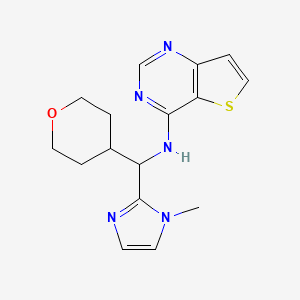 N-[(1-methylimidazol-2-yl)-(oxan-4-yl)methyl]thieno[3,2-d]pyrimidin-4-amine