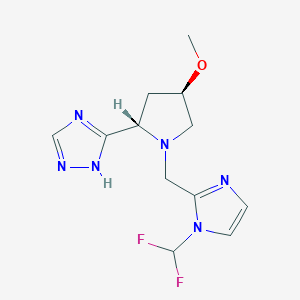 5-[(2S,4R)-1-[[1-(difluoromethyl)imidazol-2-yl]methyl]-4-methoxypyrrolidin-2-yl]-1H-1,2,4-triazole