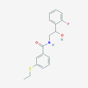 3-ethylsulfanyl-N-[2-(2-fluorophenyl)-2-hydroxyethyl]benzamide