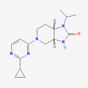 (3aR,7aS)-5-(2-cyclopropylpyrimidin-4-yl)-1-propan-2-yl-3,3a,4,6,7,7a-hexahydroimidazo[4,5-c]pyridin-2-one