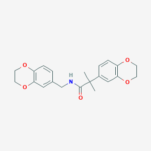 2-(2,3-dihydro-1,4-benzodioxin-6-yl)-N-(2,3-dihydro-1,4-benzodioxin-6-ylmethyl)-2-methylpropanamide