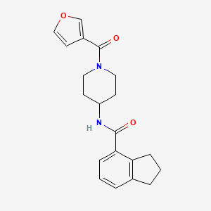 N-[1-(furan-3-carbonyl)piperidin-4-yl]-2,3-dihydro-1H-indene-4-carboxamide