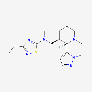 3-ethyl-N-methyl-N-[[(2R,3S)-1-methyl-2-(2-methylpyrazol-3-yl)piperidin-3-yl]methyl]-1,2,4-thiadiazol-5-amine