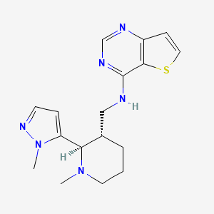 N-[[(2R,3S)-1-methyl-2-(2-methylpyrazol-3-yl)piperidin-3-yl]methyl]thieno[3,2-d]pyrimidin-4-amine