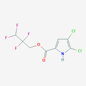 molecular formula C8H5Cl2F4NO2 B7055349 2,2,3,3-tetrafluoropropyl 4,5-dichloro-1H-pyrrole-2-carboxylate 