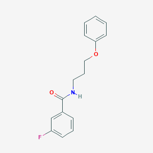 molecular formula C16H16FNO2 B7055353 3-fluoro-N-(3-phenoxypropyl)benzamide 