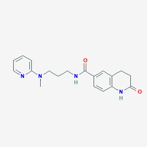 molecular formula C19H22N4O2 B7055357 N-[3-[methyl(pyridin-2-yl)amino]propyl]-2-oxo-3,4-dihydro-1H-quinoline-6-carboxamide 