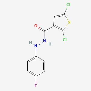 2,5-dichloro-N'-(4-fluorophenyl)thiophene-3-carbohydrazide