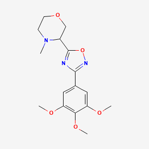 4-Methyl-3-[3-(3,4,5-trimethoxyphenyl)-1,2,4-oxadiazol-5-yl]morpholine