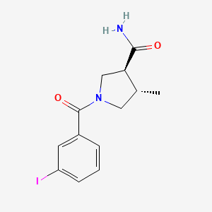 (3S,4S)-1-(3-iodobenzoyl)-4-methylpyrrolidine-3-carboxamide