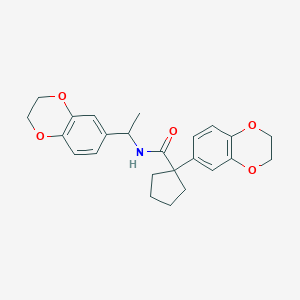 1-(2,3-dihydro-1,4-benzodioxin-6-yl)-N-[1-(2,3-dihydro-1,4-benzodioxin-6-yl)ethyl]cyclopentane-1-carboxamide