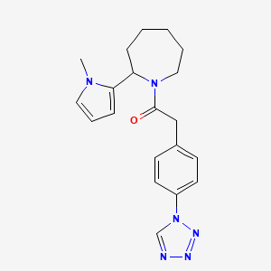 1-[2-(1-Methylpyrrol-2-yl)azepan-1-yl]-2-[4-(tetrazol-1-yl)phenyl]ethanone