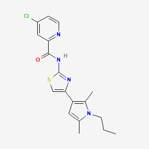 4-chloro-N-[4-(2,5-dimethyl-1-propylpyrrol-3-yl)-1,3-thiazol-2-yl]pyridine-2-carboxamide