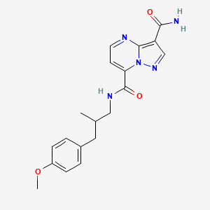 7-N-[3-(4-methoxyphenyl)-2-methylpropyl]pyrazolo[1,5-a]pyrimidine-3,7-dicarboxamide