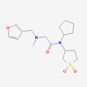 N-cyclopentyl-N-(1,1-dioxothiolan-3-yl)-2-[furan-3-ylmethyl(methyl)amino]acetamide