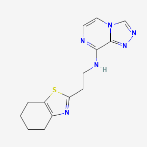 N-[2-(4,5,6,7-tetrahydro-1,3-benzothiazol-2-yl)ethyl]-[1,2,4]triazolo[4,3-a]pyrazin-8-amine