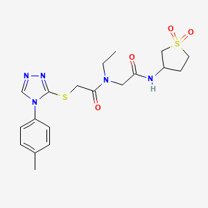 N-(1,1-dioxothiolan-3-yl)-2-[ethyl-[2-[[4-(4-methylphenyl)-1,2,4-triazol-3-yl]sulfanyl]acetyl]amino]acetamide