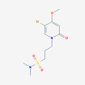 3-(5-bromo-4-methoxy-2-oxopyridin-1-yl)-N,N-dimethylpropane-1-sulfonamide