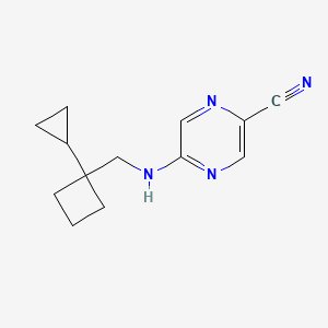 5-[(1-Cyclopropylcyclobutyl)methylamino]pyrazine-2-carbonitrile