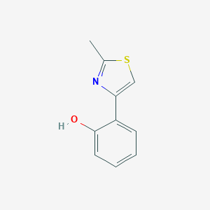 molecular formula C10H9NOS B070556 2-(2-甲基噻唑-4-基)酚 CAS No. 160241-65-6