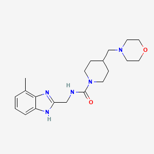 N-[(4-methyl-1H-benzimidazol-2-yl)methyl]-4-(morpholin-4-ylmethyl)piperidine-1-carboxamide