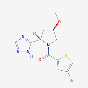 (4-bromothiophen-2-yl)-[(2S,4R)-4-methoxy-2-(1H-1,2,4-triazol-5-yl)pyrrolidin-1-yl]methanone