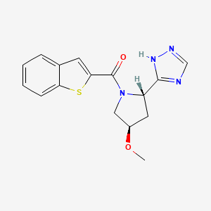 1-benzothiophen-2-yl-[(2S,4R)-4-methoxy-2-(1H-1,2,4-triazol-5-yl)pyrrolidin-1-yl]methanone