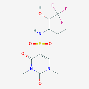 1,3-dimethyl-2,4-dioxo-N-(1,1,1-trifluoro-2-hydroxypentan-3-yl)pyrimidine-5-sulfonamide