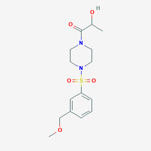 2-Hydroxy-1-[4-[3-(methoxymethyl)phenyl]sulfonylpiperazin-1-yl]propan-1-one