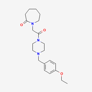 1-[2-[4-[(4-Ethoxyphenyl)methyl]piperazin-1-yl]-2-oxoethyl]azepan-2-one