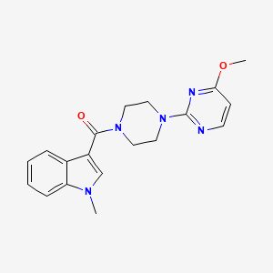 molecular formula C19H21N5O2 B7055658 [4-(4-Methoxypyrimidin-2-yl)piperazin-1-yl]-(1-methylindol-3-yl)methanone 