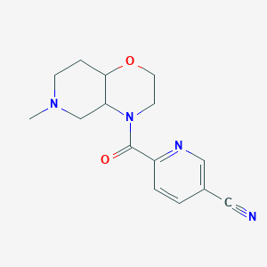 6-(6-methyl-3,4a,5,7,8,8a-hexahydro-2H-pyrido[4,3-b][1,4]oxazine-4-carbonyl)pyridine-3-carbonitrile