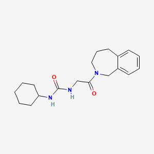 1-Cyclohexyl-3-[2-oxo-2-(1,3,4,5-tetrahydro-2-benzazepin-2-yl)ethyl]urea