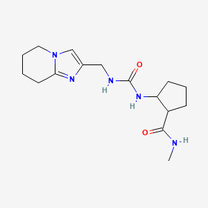 N-methyl-2-(5,6,7,8-tetrahydroimidazo[1,2-a]pyridin-2-ylmethylcarbamoylamino)cyclopentane-1-carboxamide