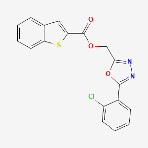 [5-(2-Chlorophenyl)-1,3,4-oxadiazol-2-yl]methyl 1-benzothiophene-2-carboxylate