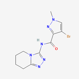 4-bromo-1-methyl-N-(5,6,7,8-tetrahydro-[1,2,4]triazolo[4,3-a]pyridin-3-yl)pyrazole-3-carboxamide