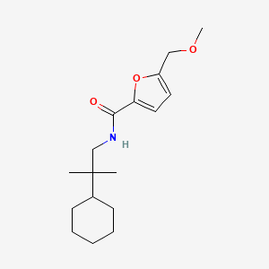 molecular formula C17H27NO3 B7055744 N-(2-cyclohexyl-2-methylpropyl)-5-(methoxymethyl)furan-2-carboxamide 